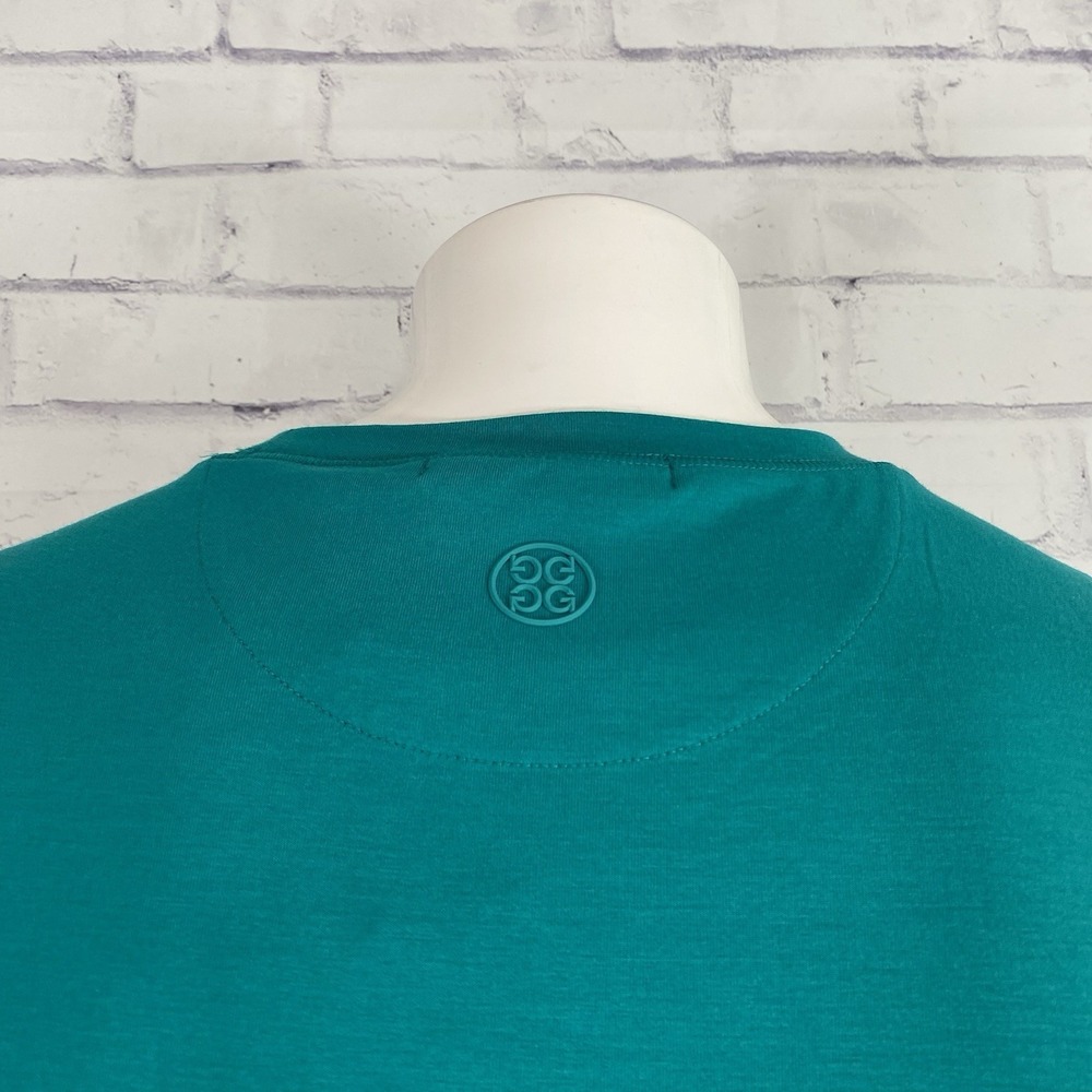 G/FORE Shirt Men's XL Luxe Crewneck Mid Layer Shirt Long Sleeve Sweater Teal NWT
